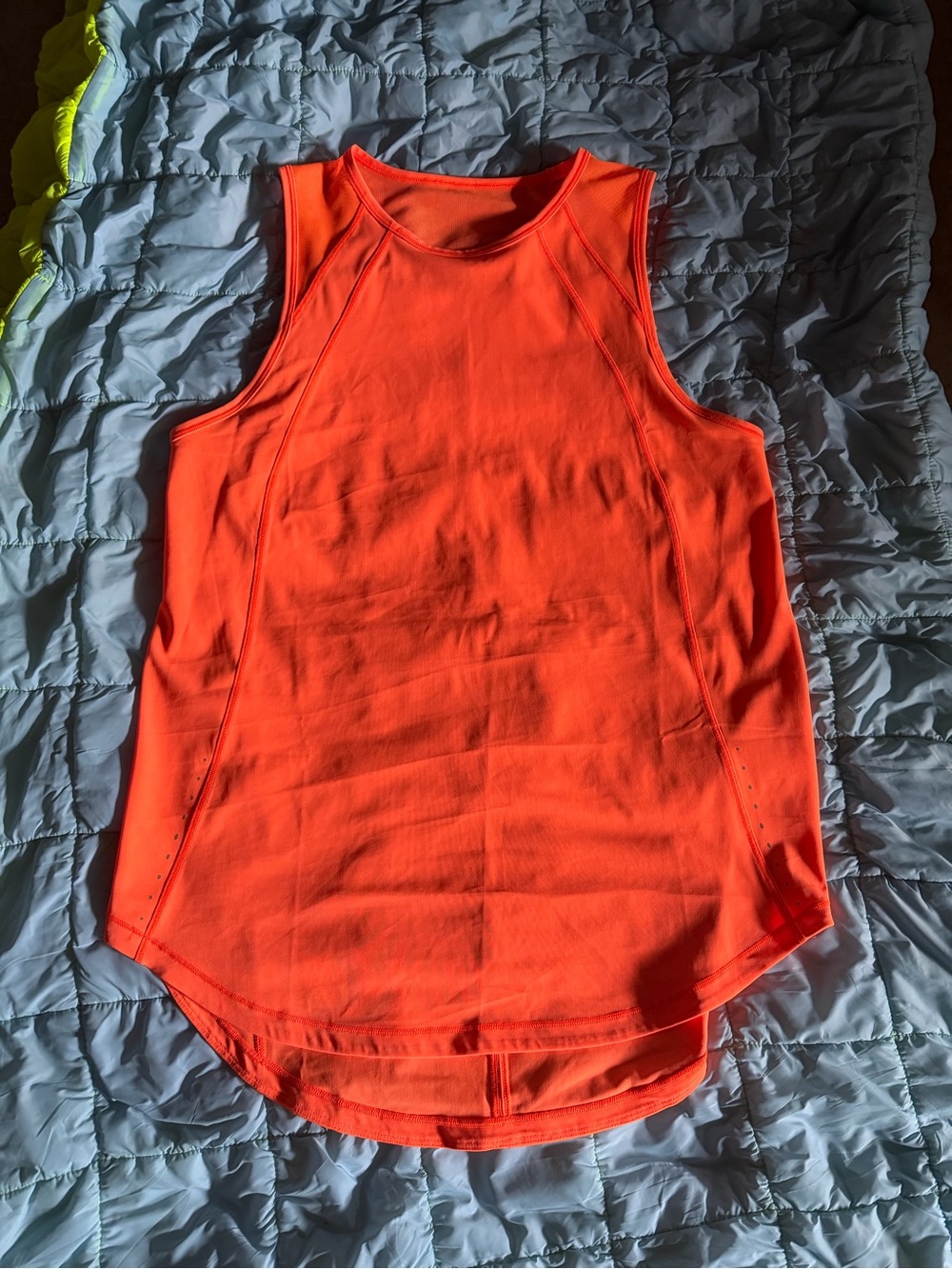 EUC lululemon athletica Neon Orange Athletic Tank Top size 6